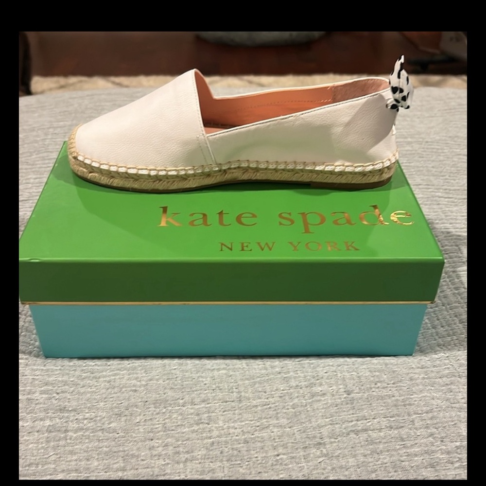 Kate Spade Cream Espadrille Shoes 9.5